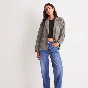 Madewell - Oversized Houndstooth Print Blazer